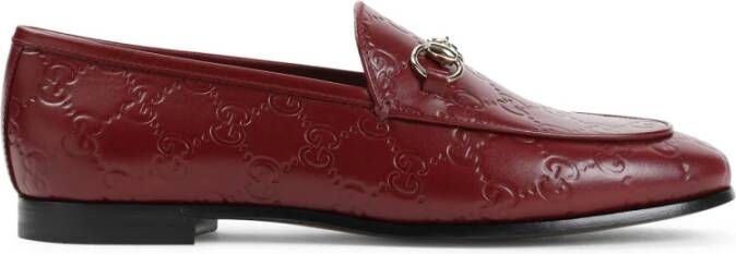 Gucci Rode Jordaan Loafer Schoenen Red Dames