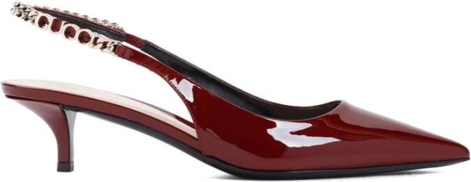 Gucci Rode Leren Pumps met Puntige Neus Red Dames