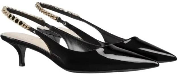 Gucci Signoria Slingbacks met Kettingdetail Black Dames