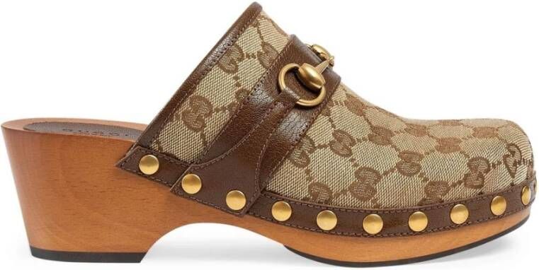 Gucci Studded Beige Sandalen Multicolor Dames