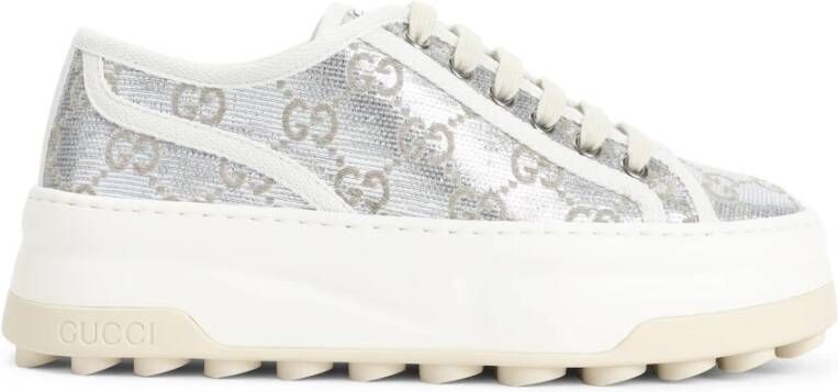 Gucci Tennis Sneakers voor Actieve Levensstijl Gray Dames