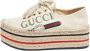 Gucci Vintage Pre-owned Canvas espadrilles Beige Dames - Thumbnail 1