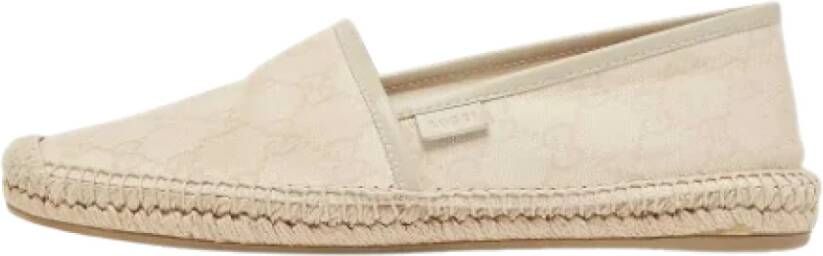 Gucci Vintage Pre-owned Canvas espadrilles Gray Dames