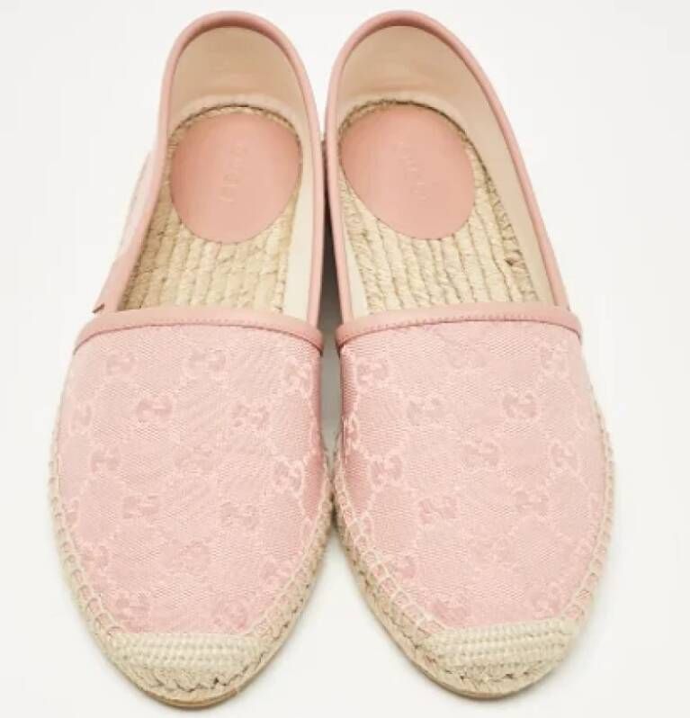 Gucci Vintage Pre-owned Canvas espadrilles Pink Dames