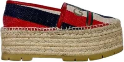 Gucci Vintage Pre-owned Canvas espadrilles Red Dames