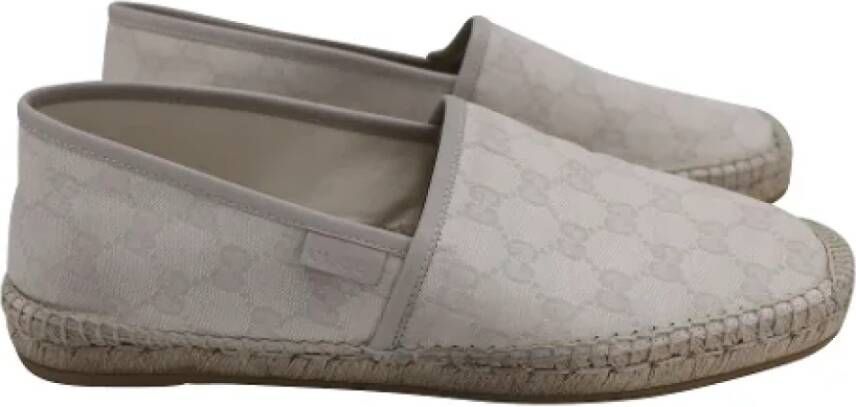 Gucci Vintage Pre-owned Canvas flats Beige Dames