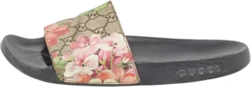 Gucci Vintage Pre-owned Canvas flats Multicolor Dames