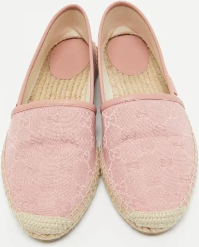 Gucci Vintage Pre-owned Canvas flats Pink Dames