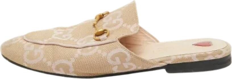 Gucci Vintage Pre-owned Canvas sandals Beige Dames