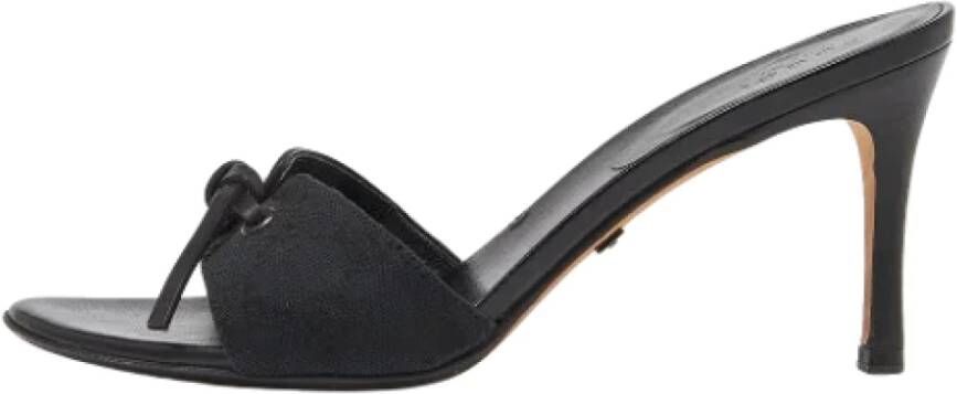 Gucci Vintage Pre-owned Canvas sandals Black Dames