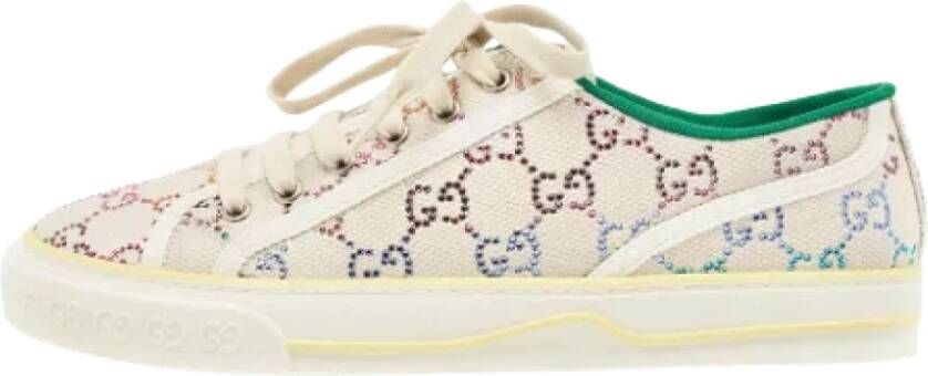 Gucci Vintage Pre-owned Canvas sneakers Beige Dames