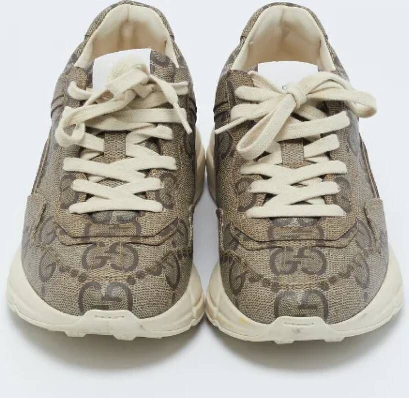 Gucci Vintage Pre-owned Canvas sneakers Beige Dames