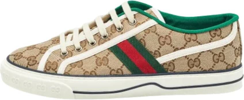 Gucci Vintage Pre-owned Canvas sneakers Beige Heren