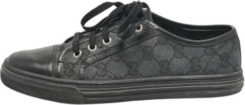 Gucci Vintage Pre-owned Canvas sneakers Black Dames