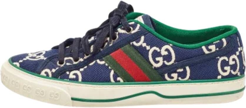 Gucci Vintage Pre-owned Canvas sneakers Blue Dames