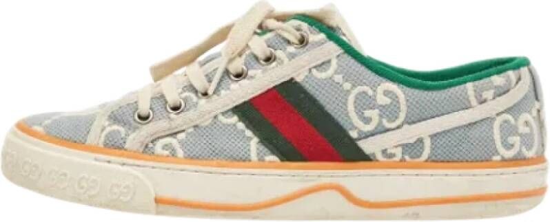 Gucci Vintage Pre-owned Canvas sneakers Blue Dames