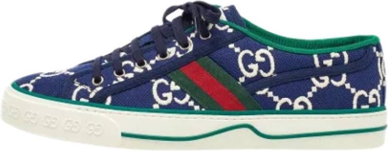 Gucci Vintage Pre-owned Canvas sneakers Blue Heren