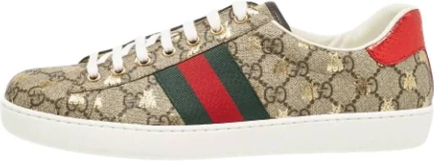 Gucci Vintage Pre-owned Canvas sneakers Brown Heren