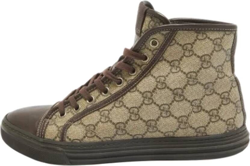 Gucci Vintage Pre-owned Canvas sneakers Brown Heren