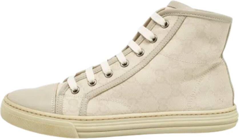 Gucci Vintage Pre-owned Canvas sneakers Gray Dames