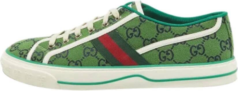 Gucci Vintage Pre-owned Canvas sneakers Green Heren