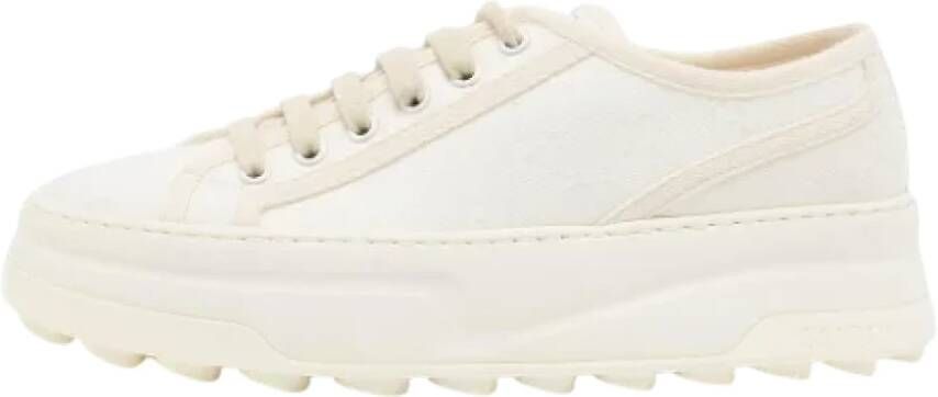 Gucci Vintage Pre-owned Canvas sneakers White Dames