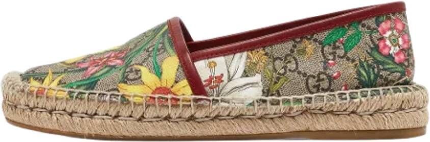 Gucci Vintage Pre-owned Coated canvas espadrilles Multicolor Dames