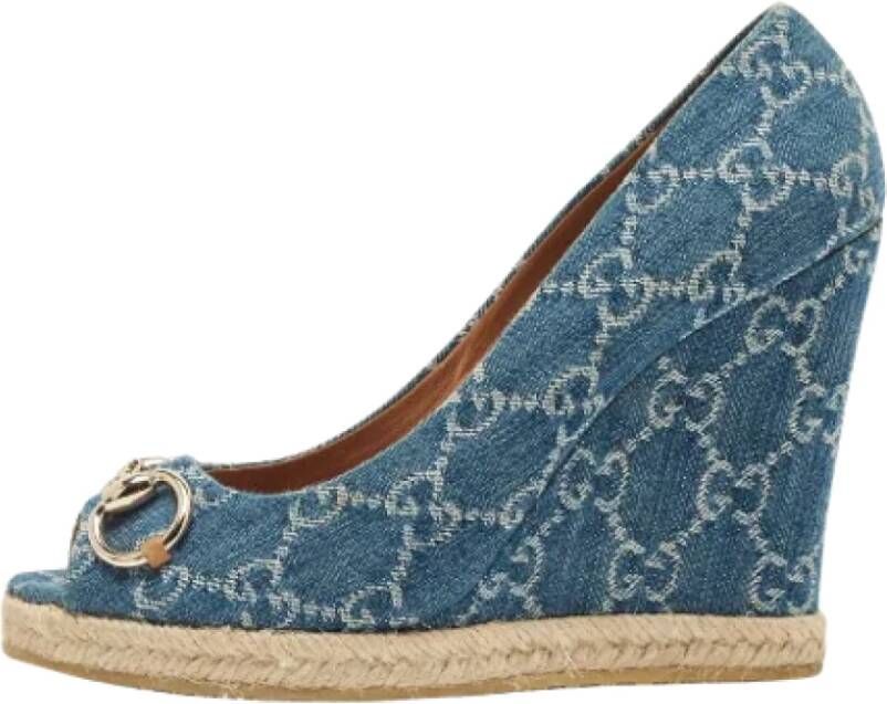 Gucci Vintage Pre-owned Denim heels Blue Dames