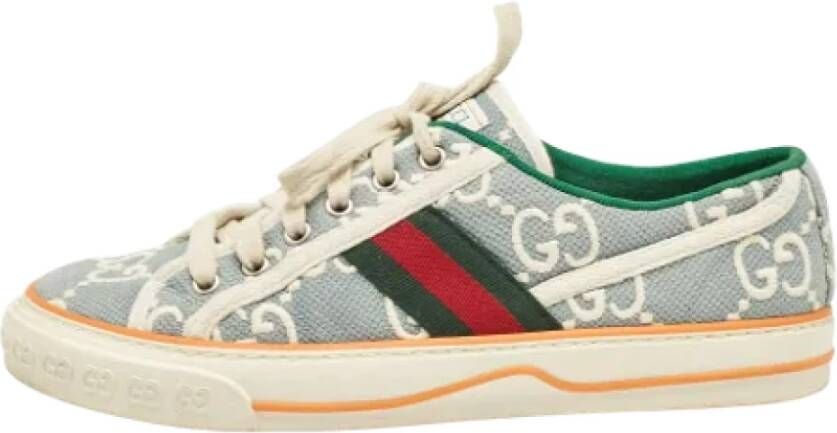 Gucci Vintage Pre-owned Denim sneakers Blue Dames