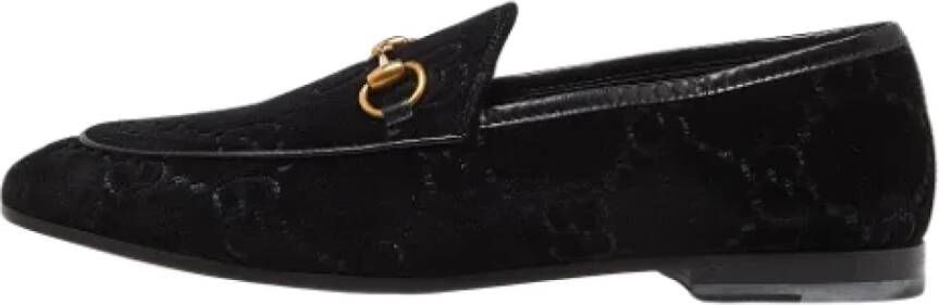 Gucci Vintage Pre-owned Fabric flats Black Dames