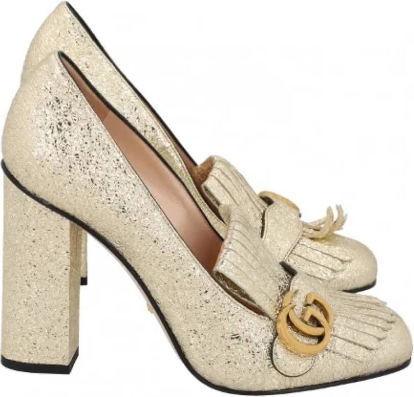 Gucci Vintage Pre-owned Fabric heels Beige Dames