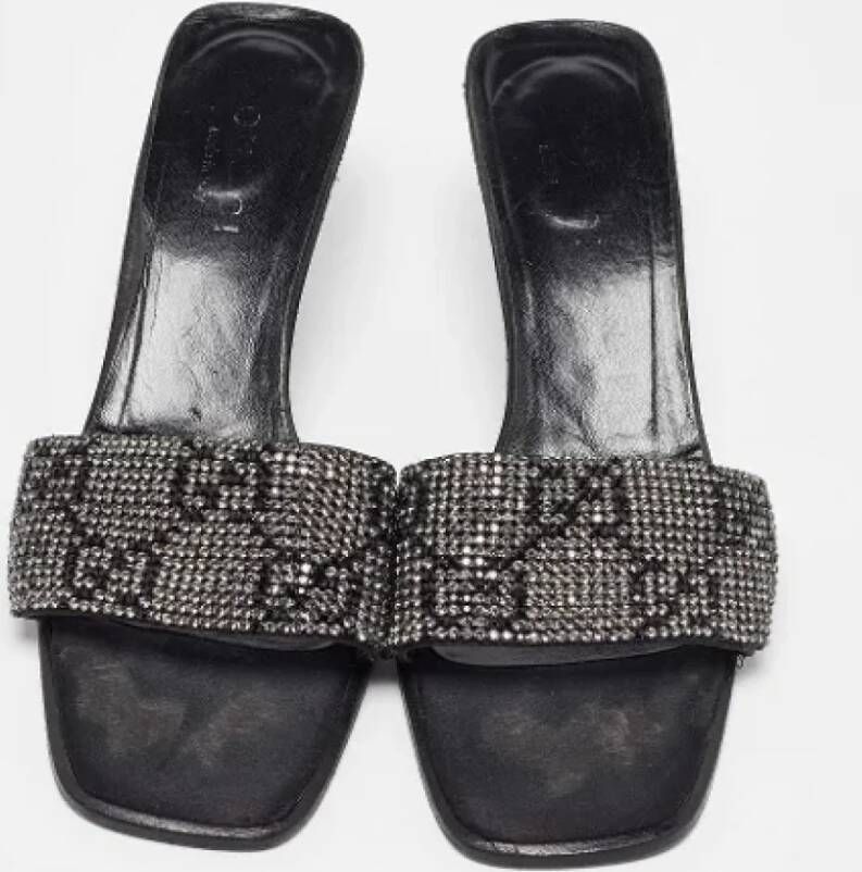 Gucci Vintage Pre-owned Fabric sandals Black Dames