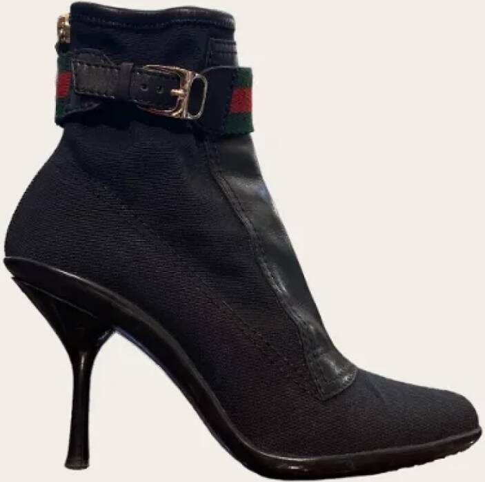 Gucci Vintage Pre-owned Leather boots Black Dames