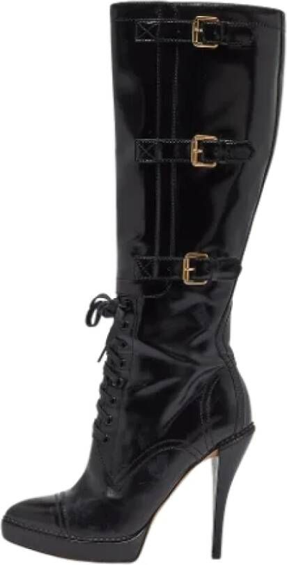 Gucci Vintage Pre-owned Leather boots Black Dames