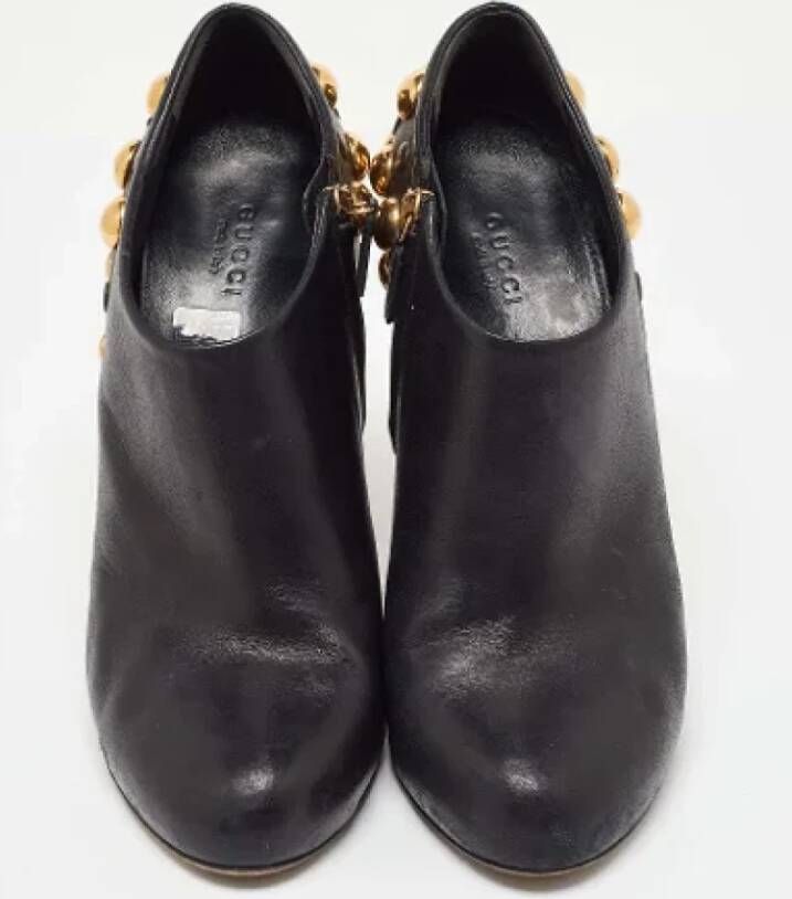 Gucci Vintage Pre-owned Leather boots Black Dames