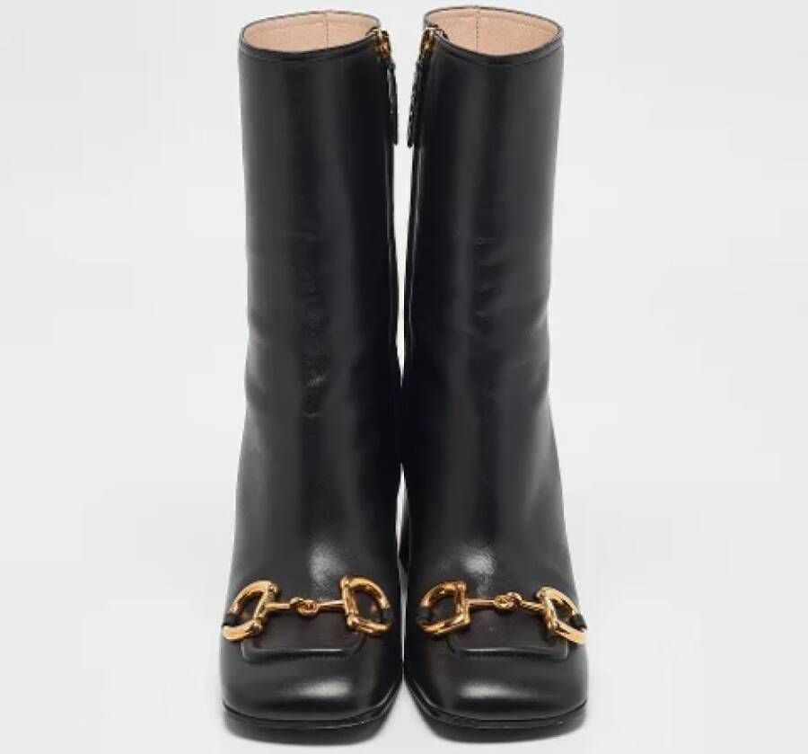 Gucci Vintage Pre-owned Leather boots Black Dames