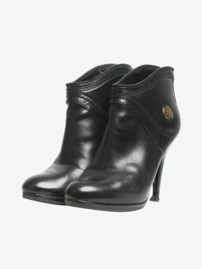 Gucci Vintage Pre-owned Leather boots Black Dames