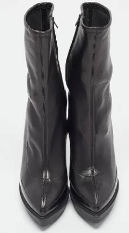 Gucci Vintage Pre-owned Leather boots Black Dames