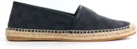 Gucci Vintage Pre-owned Leather espadrilles Blue Dames