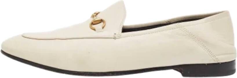 Gucci Vintage Pre-owned Leather flats Beige Dames