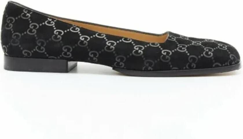 Gucci Vintage Pre-owned Leather flats Black Dames