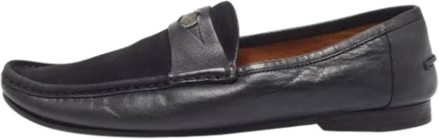 Gucci Vintage Pre-owned Leather flats Black Dames