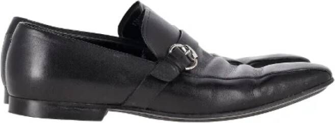 Gucci Vintage Pre-owned Leather flats Black Dames