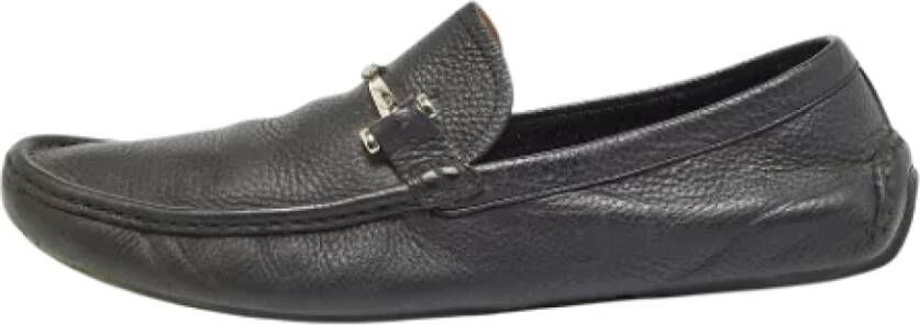 Gucci Vintage Pre-owned Leather flats Black Dames