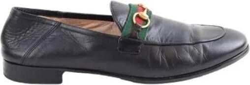 Gucci Vintage Pre-owned Leather flats Black Dames