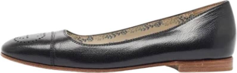 Gucci Vintage Pre-owned Leather flats Black Dames