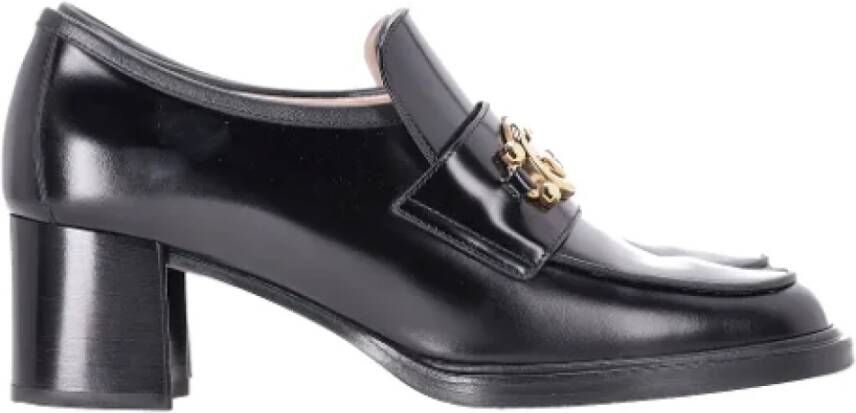 Gucci Vintage Pre-owned Leather flats Black Dames