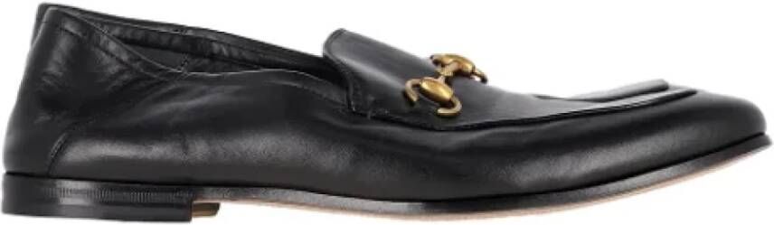 Gucci Vintage Pre-owned Leather flats Black Dames