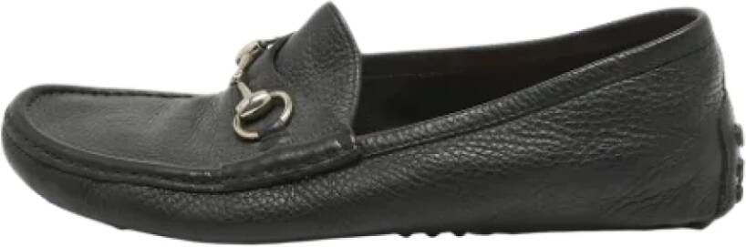 Gucci Vintage Pre-owned Leather flats Black Heren