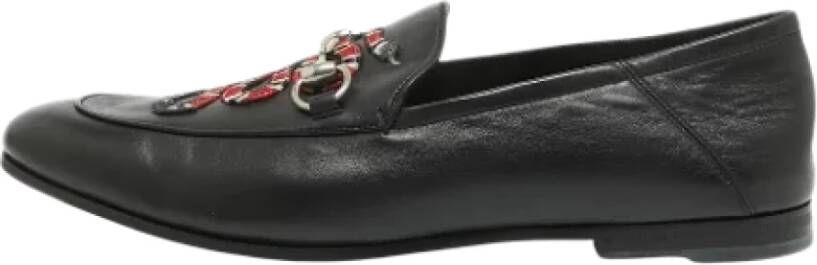 Gucci Vintage Pre-owned Leather flats Black Heren